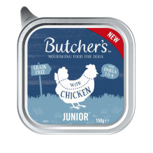 BUTCHER'S Original Junior Mega pack mix Paštetas - šlapias šunų maistas - 4 x 150g