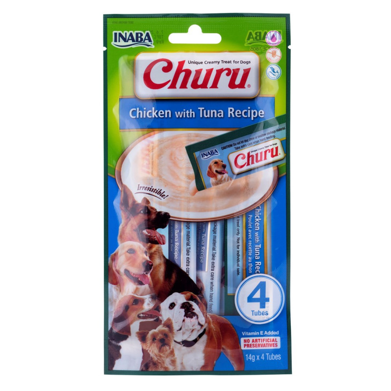 INABA Churu Chicken with tuna - dog treat - 4x14 g