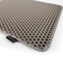 DIAMENTIQ Grey rectangle mat - cat litter tray mat - 40 x 50cm