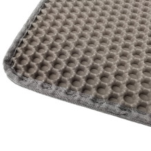 DIAMENTIQ Grey rectangle mat - cat litter tray mat - 40 x 50cm