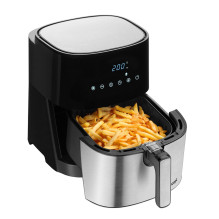 Concept FR5000 fryer Single 5 L 1700 W Hot air fryer Black, Satin steel