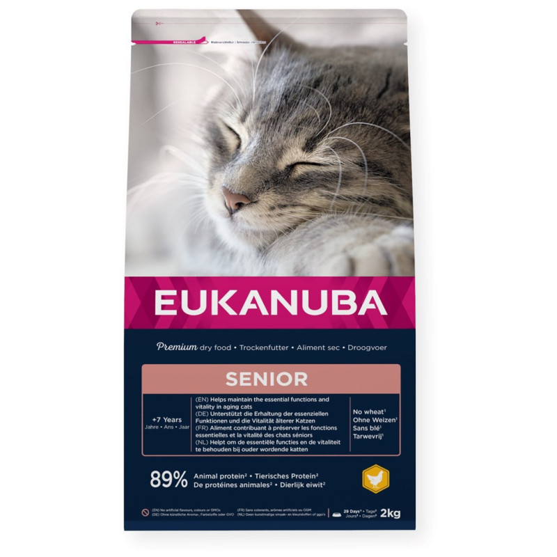 EUKANUBA Senior Chicken - dry cat food - 2kg