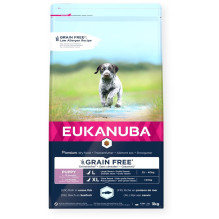 EUKANUBA Premium Grain Free Puppy Medium &amp; Large Ocean Fish - sausas šunų maistas - 3kg