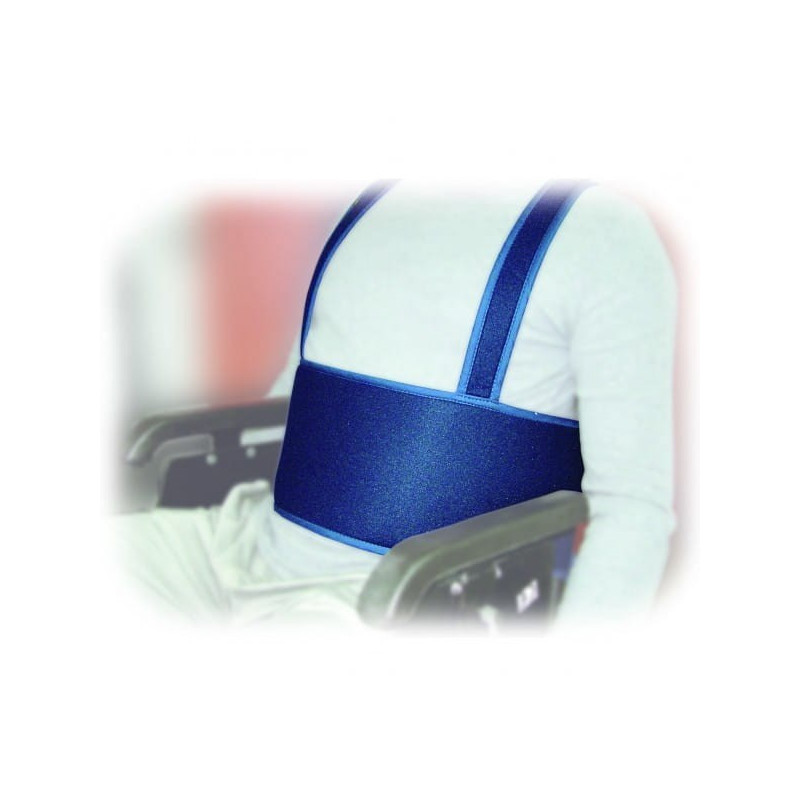 Secuback wheelchair stabiliser belt with abdominal attachment (type 2)