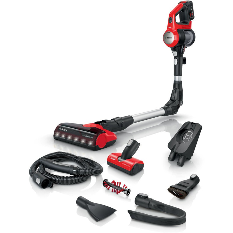 Bosch BCS711PET stick vacuum / electric broom Battery Dry Bagless 0.3 L Black, Red 3 Ah