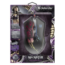 Žaidimų, optinė, laidinė pelė DEFENDER GM-933 SIN'SISTER 7200dpi 6P RGB