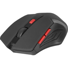 MOUSE DEFENDER ACCURA MM-275 RF BLACK &amp; RED OPTICAL 1600DPI 6P