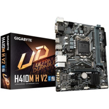 GIGABYTE H410M H V2 Motherboard - Supports Intel Core 10th CPUs, up to 2933MHz DDR4 (OC), 1xPCIe 3.0 M.2, GbE LAN, USB 3