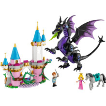 Blokai LEGO DISNEY 43240 Maleficent's Dragon Form ir Auroros pilis