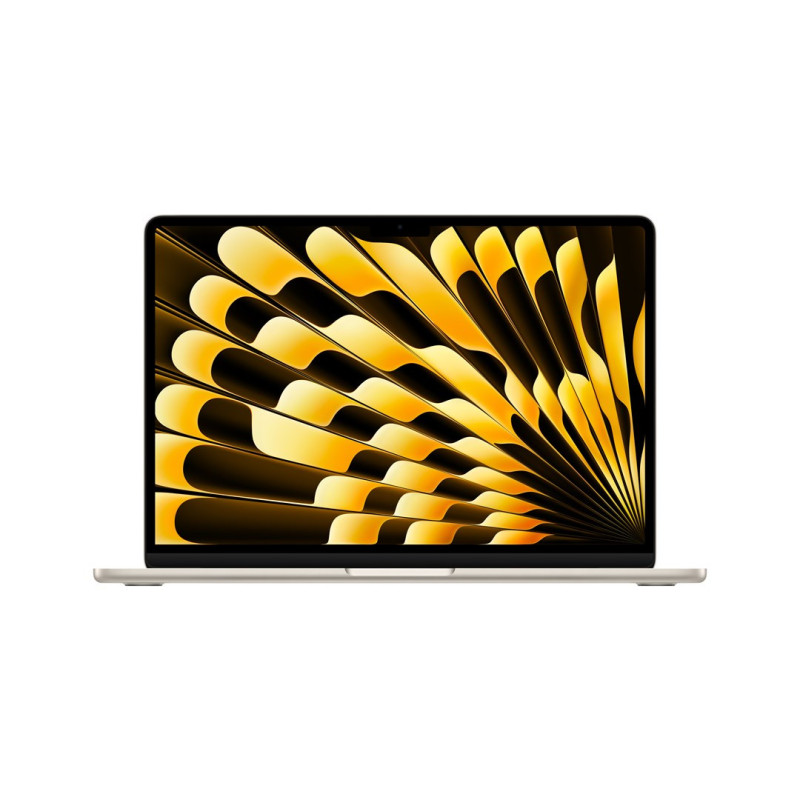 Apple MacBook Air 13 colių: M3 lustas su 8 branduolių CPU ir 10 branduolių GPU, 16 GB, 512 GB SSD - Starlight