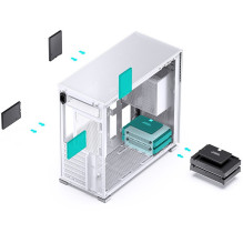 Kompiuterio dėklas JONSBO D41 MESH SCREEN Baltas