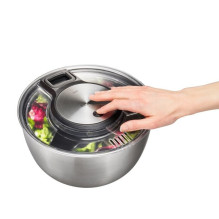 GEFU Speedwing salad spinner Stainless steel Button