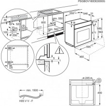 Juodos spalvos garinė orkaitė Electrolux EOB8S39Z