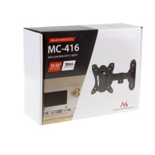 Maclean MC-416 TV Monitor Wall Mount 13&quot;-32&quot; 30kg Tilt Rotate max. VESA 100x100 Black Powder Coating LED OLED 