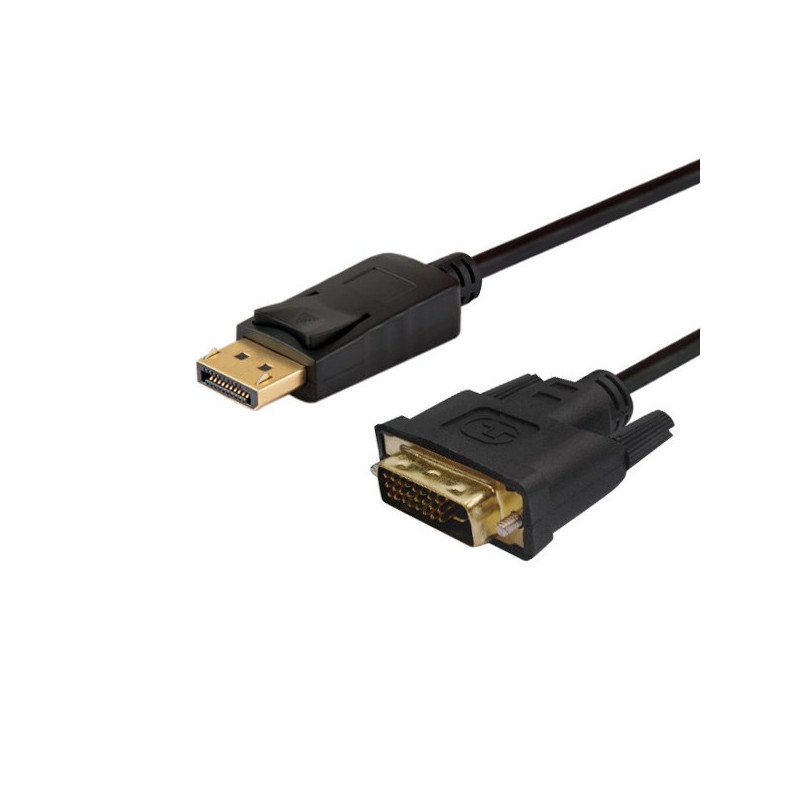 Savio CL-122 vaizdo kabelio adapteris 3 m DisplayPort DVI Black