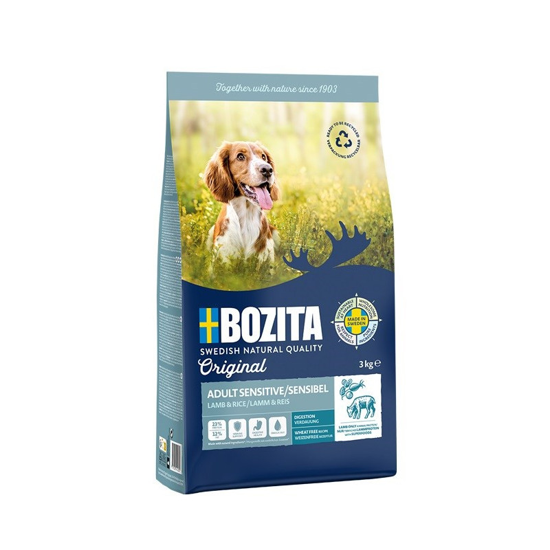 BOZITA Original Sensitive Digestion Lamb and rice - dry dog food - 3kg