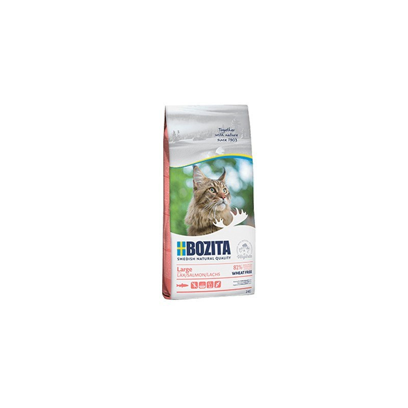 BOZITA Large Wheat free Salmon - dry food for large and long haired cats - 2kg