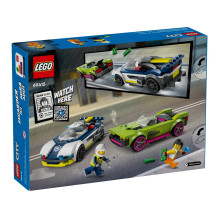 LEGO CITY 60415 POLICIJOS AUTOMOBILIŲ IR RAUMENŲ AUTOMOBILIŲ VYKIOJIMAS