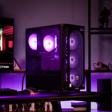 Kompiuteris - Actina AMD Ryzen™ 5 5600, 32 GB DDR4, 1 TB SSD, AMD Radeon RX 7700 XT, Midi Tower, Juoda