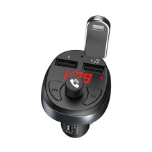 Transmiteris Hoco E41 Bluetooth MP3 grotuvas / FM bangų moduliatorius (laisvų rankų įranga, microSD, SD, 2xUSB, LCD, 3.1