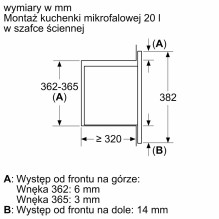 Įmontuojama mikrobangų krosnelė BOSCH BEL620MB3 Juoda, 20 l, 800 W