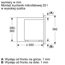 Įmontuojama mikrobangų krosnelė BOSCH BEL620MB3 Juoda, 20 l, 800 W