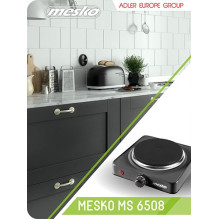 Mesko Home MS 6508 kaitlentė Juoda Stalviršis Sandari plokštė 1 zona (-os)