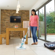 Black &amp; Decker BHSM1610DSM Portable steam cleaner 0.5 L 1600 W Aqua colour, White