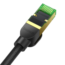 Baseus fast RJ45 cat. network cable. 8 40Gbps 8m braided black