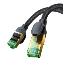 Baseus fast RJ45 cat. network cable. 8 40Gbps 8m braided black