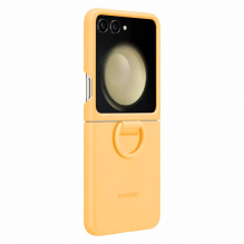  RETURNED ITEM Silicone case with holder for Samsung Galaxy Z Flip 5 - yellow