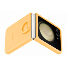  RETURNED ITEM Silicone case with holder for Samsung Galaxy Z Flip 5 - yellow