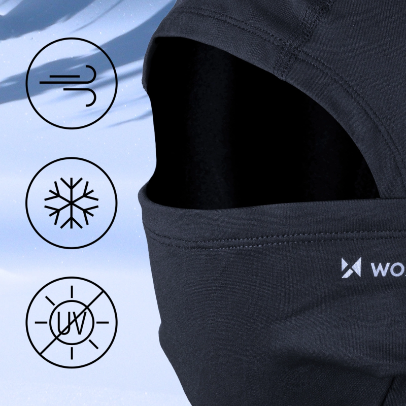 Wozinsky Balaclava WTBBK2 XL termo balaklava po šalmu - juoda