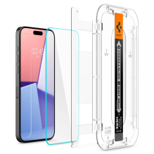 Spigen Glas.tR EZ Fit grūdintas stiklas iPhone 15 Pro - 2 vnt.