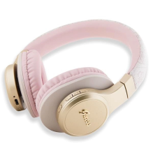 Guess Bluetooth on-ear headphones GUBH604GEMP pink / pink 4G Script