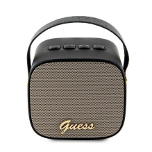 Guess Bluetooth speaker GUWSB2P4SMK Speaker mini black / black 4G Leather Script Logo with Strap