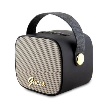 Guess Bluetooth speaker GUWSB2P4SMK Speaker mini black / black 4G Leather Script Logo with Strap