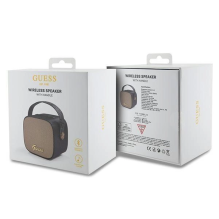 Guess Bluetooth speaker GUWSB2P4SMK Speaker mini black / black 4G Leather Script Logo with Strap