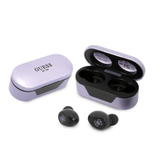 Guess GUTWST31EU TWS Bluetooth ausinės + prijungimo stotelė violetinė / violetinė