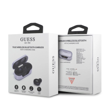 Guess GUTWST31EU TWS Bluetooth headphones + docking station purple / purple