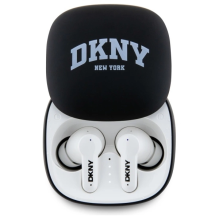 DKNY TWS BT 3D guminės matinės apdailos Bluetooth ausinės – juodos