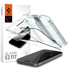 Spigen Glas.tR EZ Fit FC tempered glass for iPhone 15 - black 2 pcs.