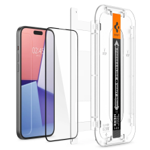 Spigen Glas.tR EZ Fit FC grūdintas stiklas skirtas iPhone 15 - juodas 2 vnt.