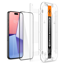 Spigen Glas.tR EZ Fit FC grūdintas stiklas iPhone 15 Pro - juodas 2 vnt.