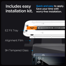 Spigen Glas.tR EZ Fit FC Tempered Glass for iPhone 15 Pro - Black 2 pcs.