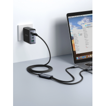 Joyroom Speedy Series S-A21 2in1 USB-C - USB-C / Lightning kabelis 100W 1,5m - juodas