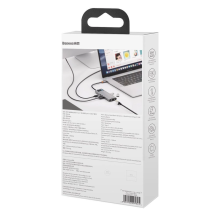  RETURNED ITEM Baseus Metal Gleam 6in1 Multifunctional USB Type C Hub - USB Type C Power Delivery 100 W / HDMI 4K 30 Hz 