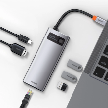  RETURNED ITEM Baseus Metal Gleam 6in1 Multifunctional USB Type C Hub - USB Type C Power Delivery 100 W / HDMI 4K 30 Hz 