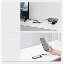  RETURNED ITEM Baseus Metal Gleam 6in1 Multifunctional USB Type C Hub - USB Type C Power Delivery 100 W / HDMI 4K 30 Hz 