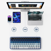 Ugreen KU101 Bluetooth / USB-C Wireless Mechanical Keyboard with Backlight - Blue